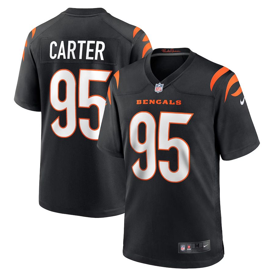Men Cincinnati Bengals #95 Zach Carter Nike Black Game Player NFL Jersey->cincinnati bengals->NFL Jersey